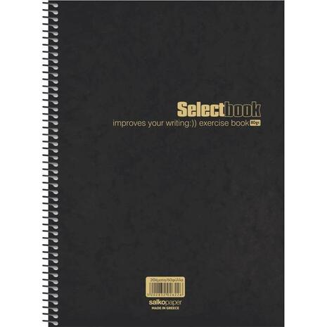 Τετράδιο σπιράλ Salko Select Black 2 θεμάτων 21x29cm 120 σελίδες χρυσές-ασημί λεπτομέρειες - Ανακάλυψε Τετράδια σχολικά για μαθητές και φοιτητές, για το γραφείο ή το σπίτι με εντυπωσιακά εξώφυλλα για να κερδίσεις τις εντυπώσεις.